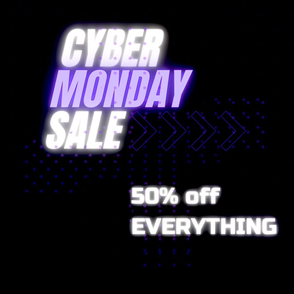 50% off all items.